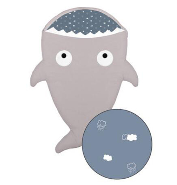 西班牙baby bites 鯊魚睡袋 灰色藍(lán)云朵