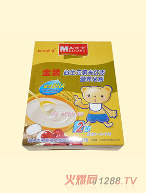 美佳素金裝益生黑米紅棗營(yíng)養(yǎng)米粉