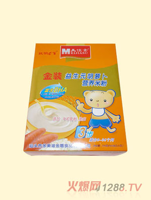 美佳素金裝益生元胡蘿卜營(yíng)養(yǎng)米粉