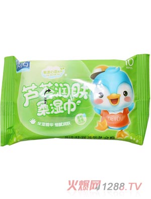 德佑一次性蘆薈味濕巾10片裝