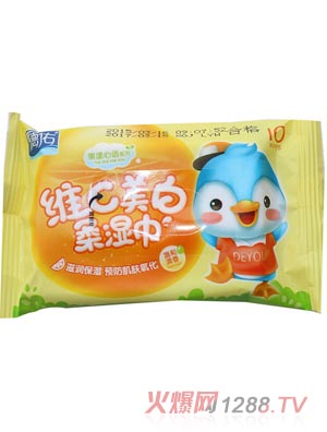 德佑一次性維C濕巾10片