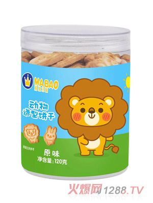 媽寶王國動(dòng)物造型餅干 原味120g