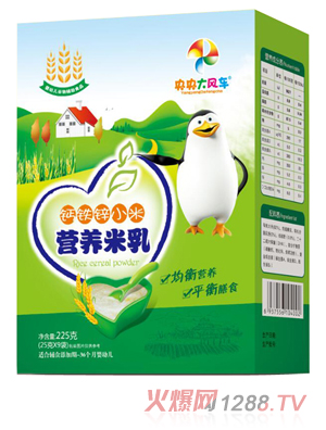央央大風(fēng)車(chē)營(yíng)養(yǎng)米乳（鈣鐵鋅小米）盒裝