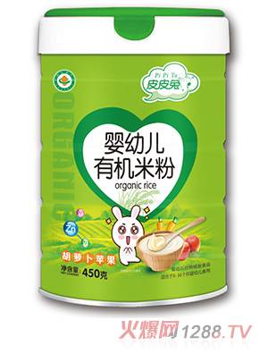皮皮兔嬰幼兒有機米粉-胡蘿卜蘋果