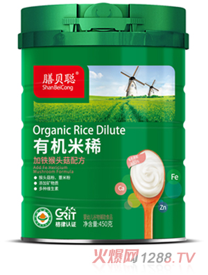 膳貝聰有機米?。予F猴頭菇配方）450聽