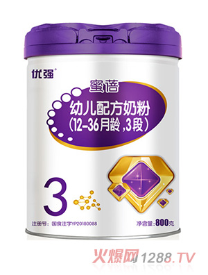 圣元優(yōu)強蜜蓓幼兒配方奶粉（12-36月齡，3段）800g