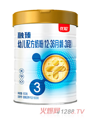 圣元優(yōu)聰融臻幼兒配方奶粉（12-36月齡，3段）900g