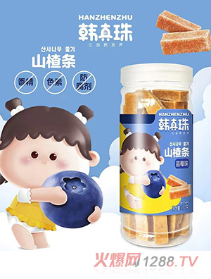 韓真珠山楂條山楂片170g罐兒童零食小吃果糕果丹皮酸酸甜甜