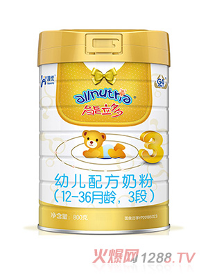 澳優(yōu)能立多幼兒配方奶粉（12-36月齡，3段）